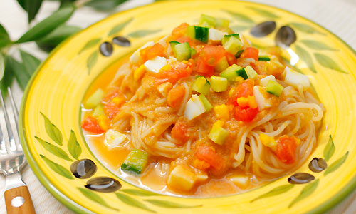 ぶっかけガスパチョそうめん