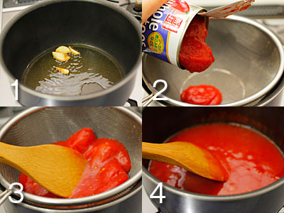 トマトだけで作るトマトソースの作り方手順