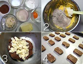 アーモンドココアクッキーの作り方